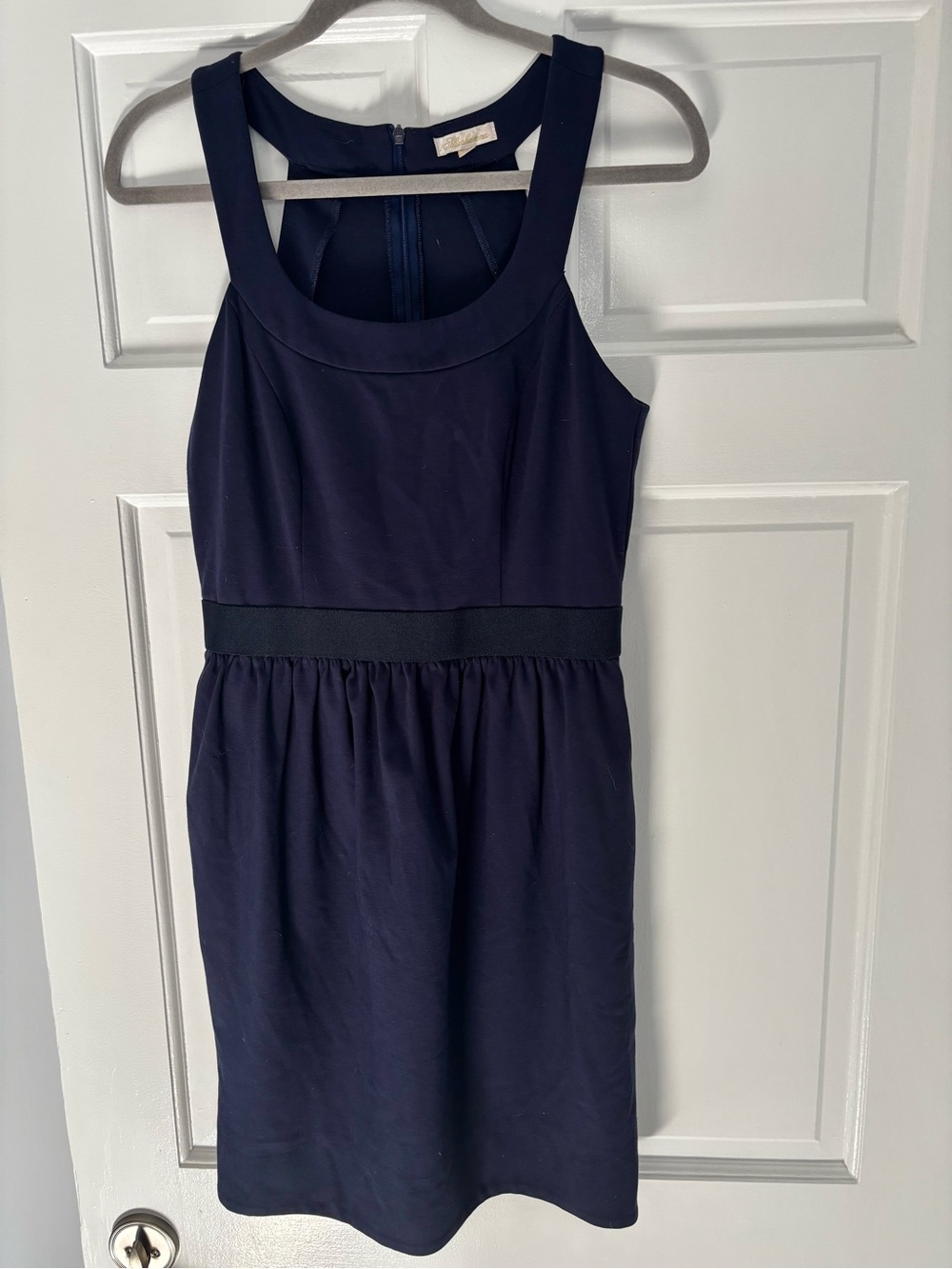 Shoshanna Midnight Navy Scoop-Neck Short Dress